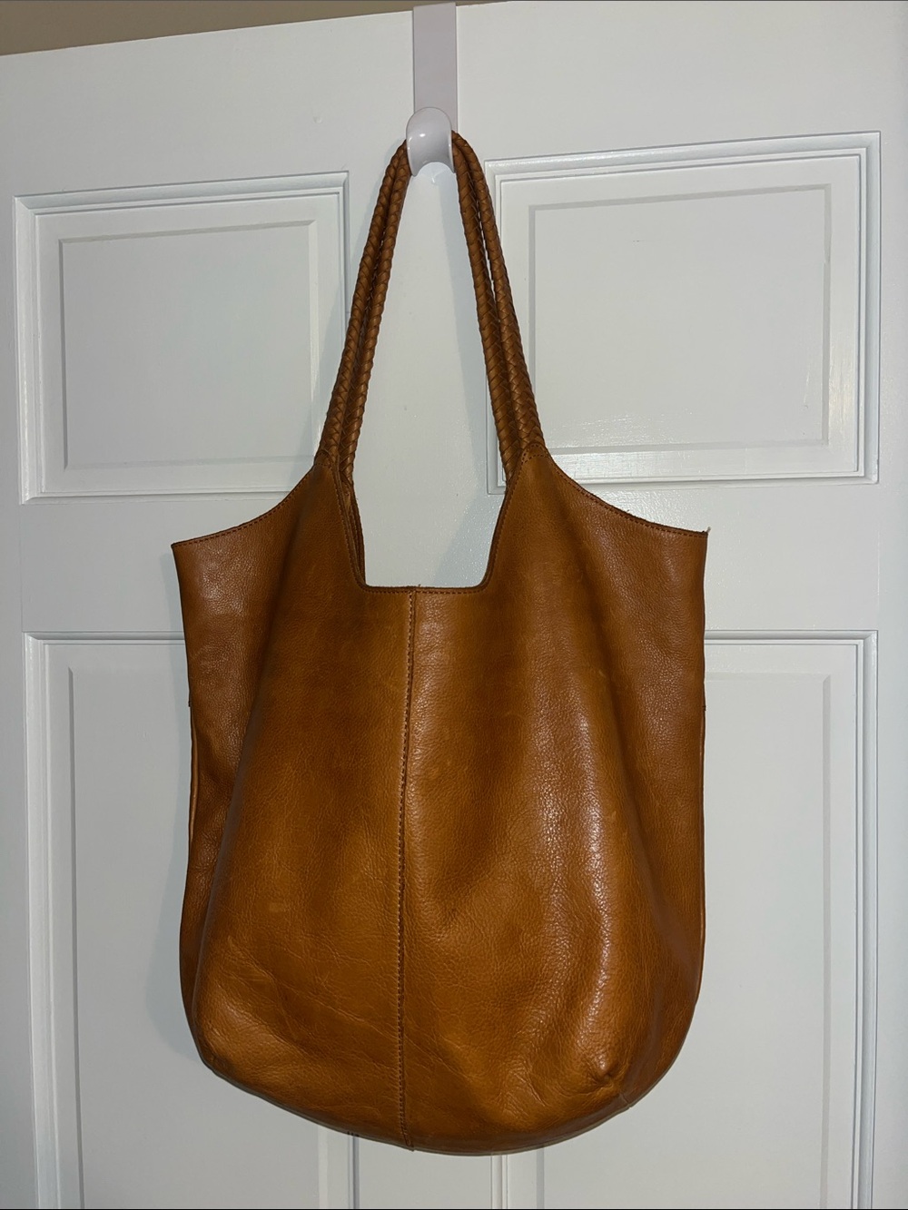 Vilenca Holland Leather Tote Bag in Tan